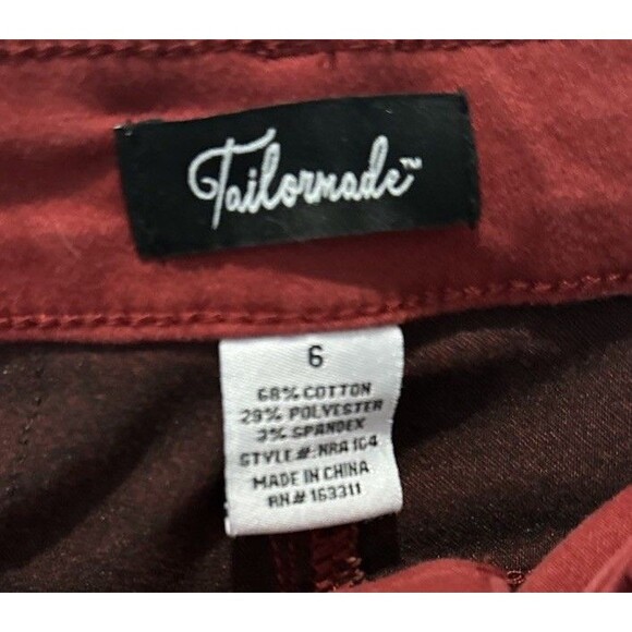 Women’s Tailormade Stretch Skinny Jeans Maroon Red - Size 6 - Picture 3 of 4
